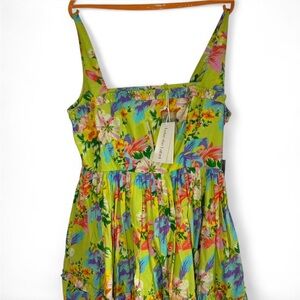 Love the Label Anthropologie Mitzie Floral Print Bubble Hem Dress, Large New